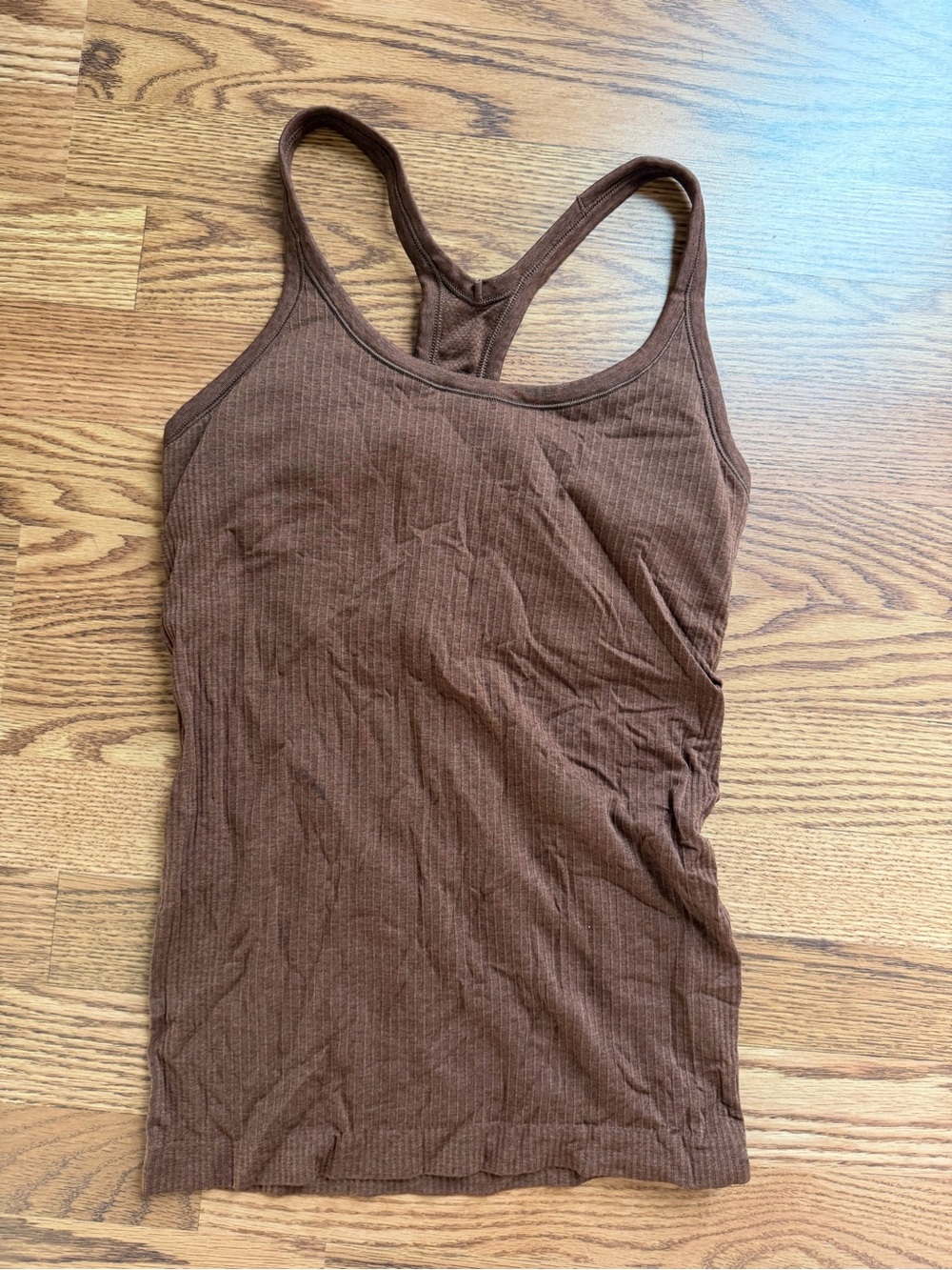 lululemon athletica Brown Ribbed Racerback Tank
